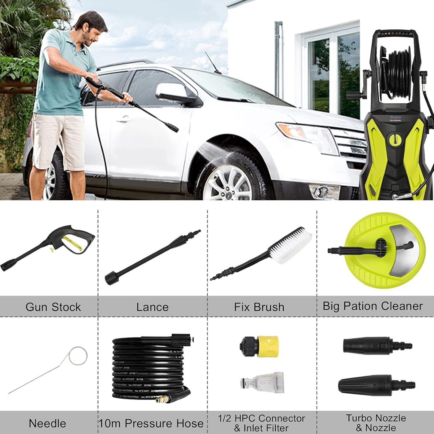 Stream Classic Pressure Washer 2000W 150Bar