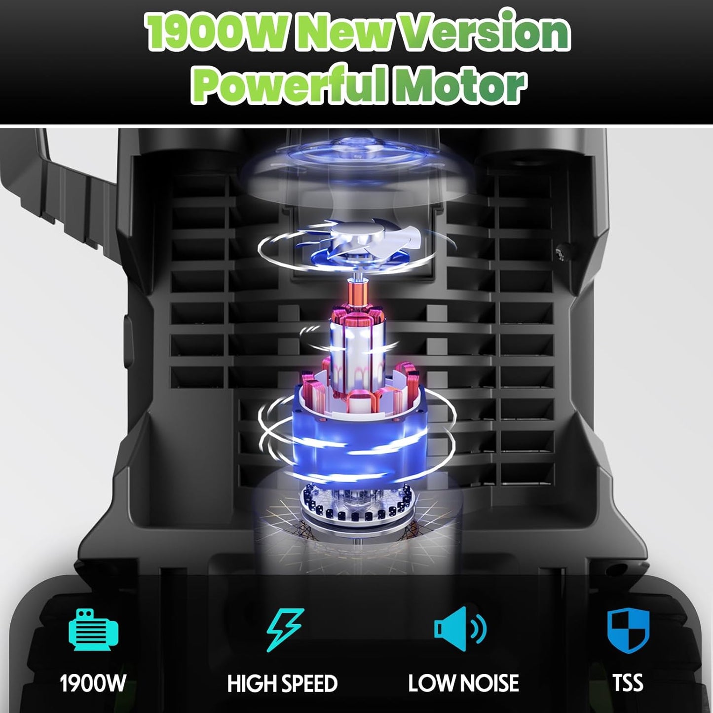 Pressure Washer 1900W Max 150Bar with Adjustable Pressure Switch