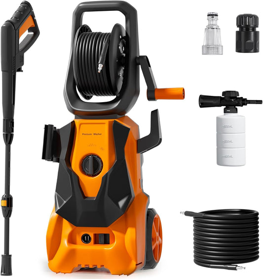 Stream Pressure Washer 1800W 140Bar with Hose Reel