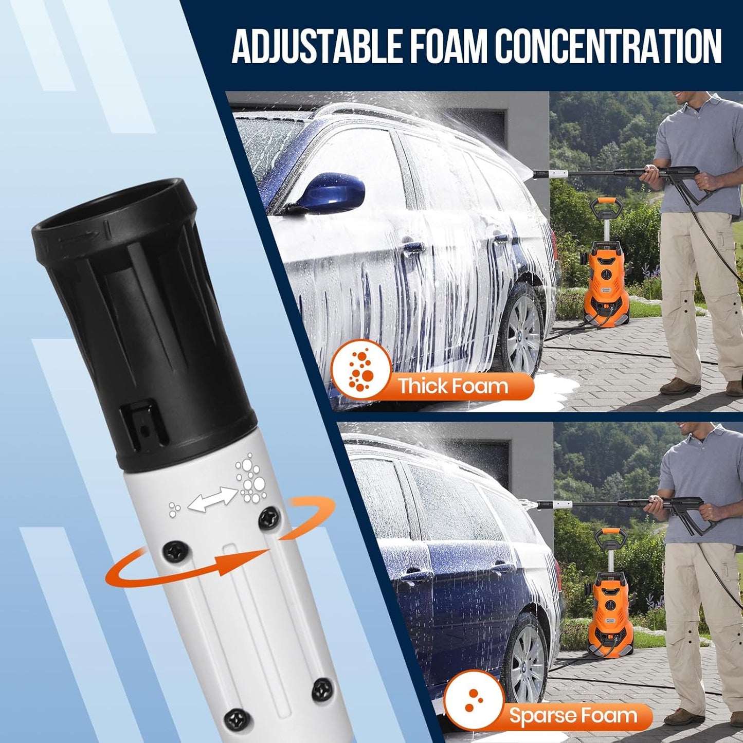 Stream Pressure Washer 2000W 160Bar with Telescopic Handle