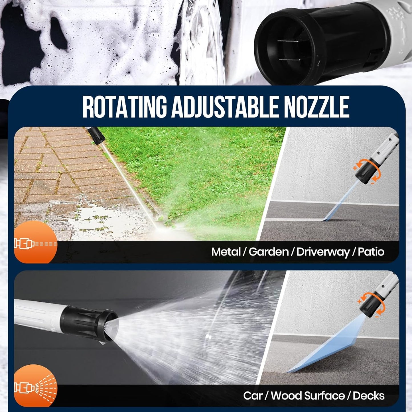 Stream Pressure Washer 2000W 160Bar with Telescopic Handle