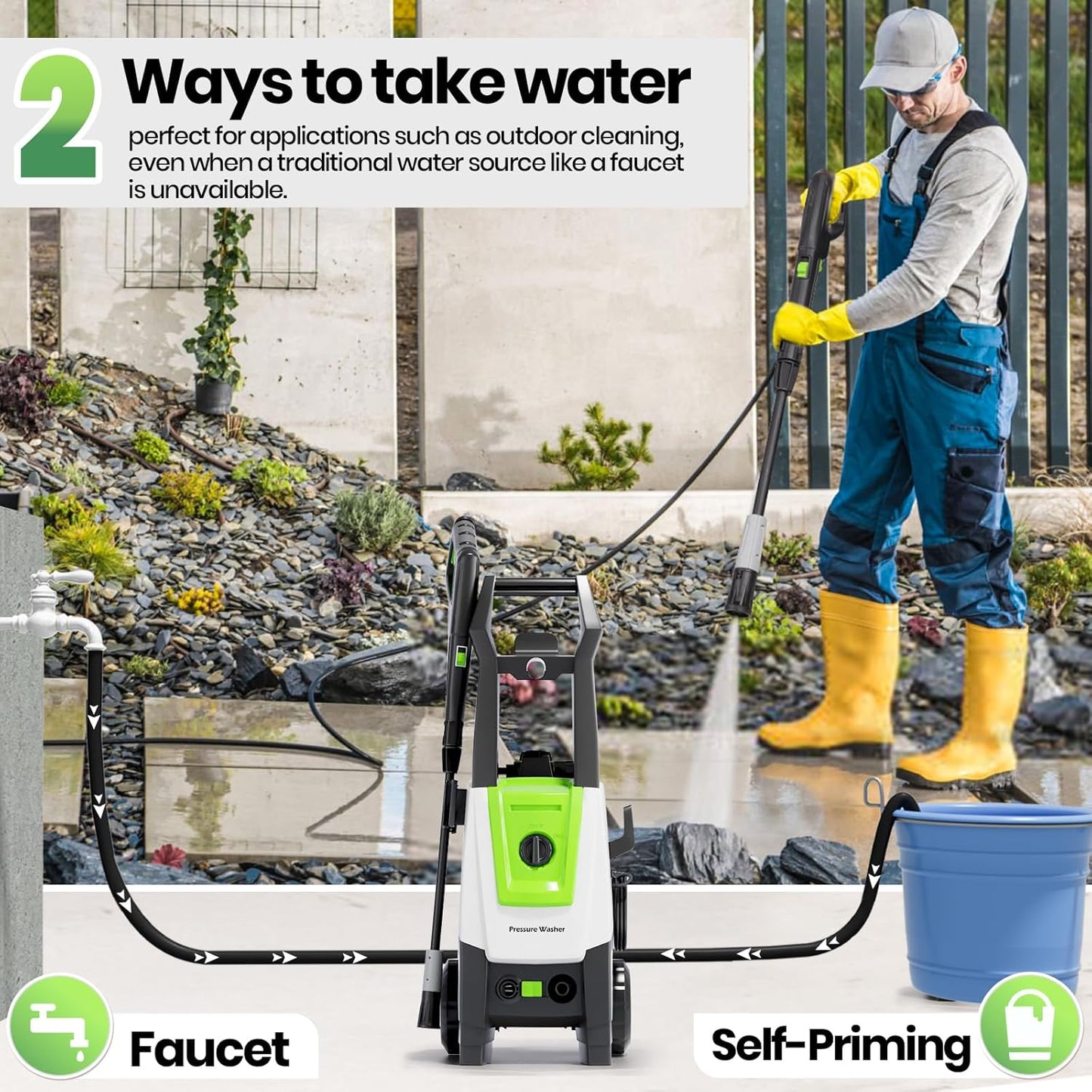Stream 2000w 160Bar Pressure Washer with Adjustable Nozzle
