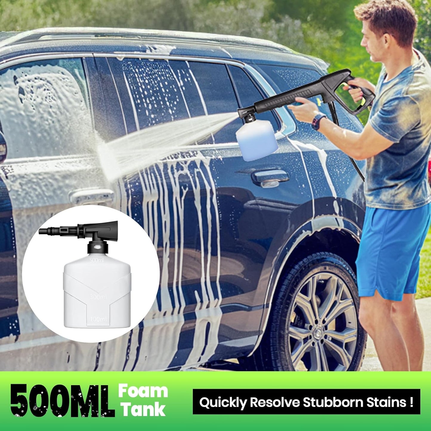 Pressure Washer 2200W Max 160Bar with Adjustable Pressure Switch and Hose Reel