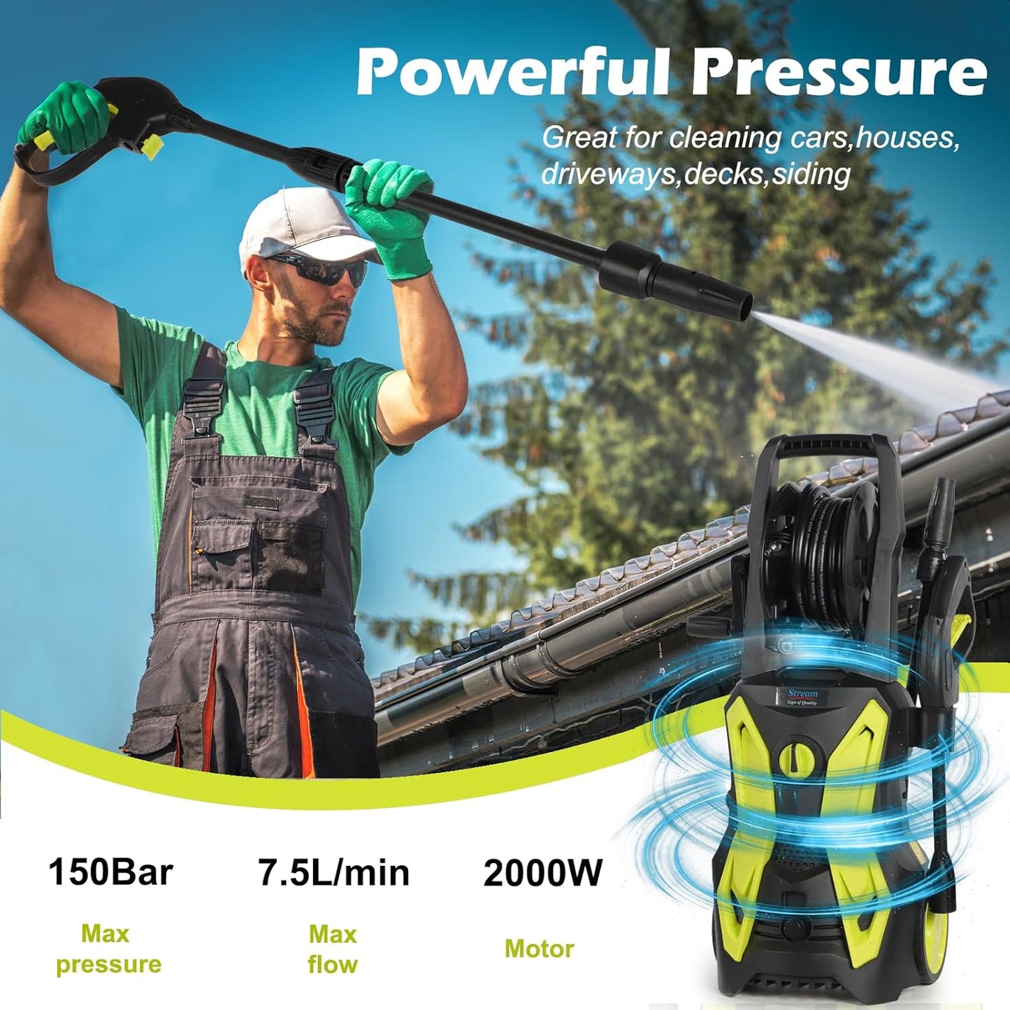 Stream Classic Pressure Washer 2000W 150Bar